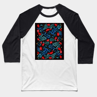 Magical garden - black, turquoise, red Baseball T-Shirt